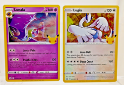 Pokemon Celebration 2021 Lugia 022/025 & Lunala 015/025 Rare Holo TCG Pokemon NM - Image 1