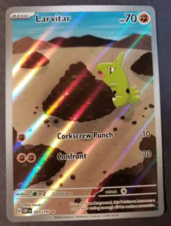 Pokemon Card TCG - Larvitar 203/197 Illustration Rare Obsidian Flames Near Mint - Image 1