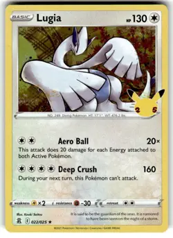 Pokemon Holo NM - Lugia 022/025 Rare - Image 1