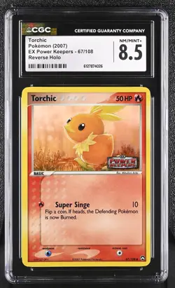 Torchic 67/108 Reverse Holo EX Power Keepers Pokemon CGC 8.5 Nm/mint+ - Image 1