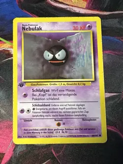 Pokemon Karte Nebulak 50/102 Basis 1. Edition Deutsch NM - Image 1