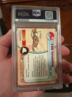 1999 TOPPS POKEMON TV FOIL #59 ARCANINE PSA 10 - Black Label - Image 2