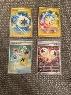 Pokemon TCG Rare Energy Lot of 4 - Gold Secret Rare, Ignition Energy, Recycle - Image 1