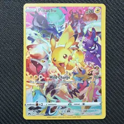 Pikachu (Secret) 160/159 Crown Zenith Holo Pokemon OC Off-center - Image 1
