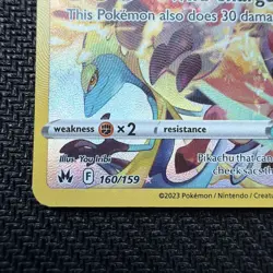 Pikachu (Secret) 160/159 Crown Zenith Holo Pokemon OC Off-center - Image 5