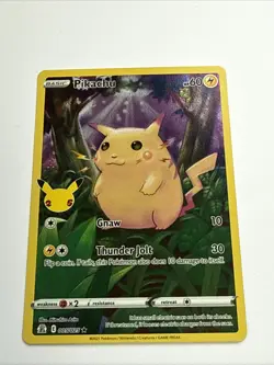 PIKACHU 2021 POKEMON SWSH CELEBRATIONS RARE FULL ART 005/025 - Image 1
