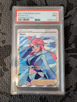 Pokemon - Skyla 072/072 Full Art Trainer - Shining Fates 2021 - PSA 9 Mint - Image 1