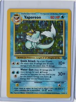 Pokemon Vaporeon 12/64 Jungle Holo 1999 - Image 1