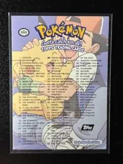 1999 Topps Pokemon the First Movie Complete Set of 72 w. Checklist - Black Logo - Image 3