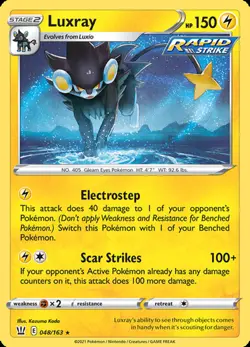 4x Luxray - 048/163 - Holo Rare NM-Mint Pokemon SWSH05 - Battle Styles - Image 1