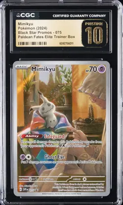 2024 POKEMON SVP EN-SV BLACK STAR PROMO #075 MIMIKYU CGC 10 PRISTINE - Image 1