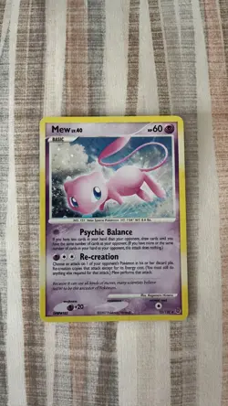 Pokemon 2007 Rare Holo Mew 15/132 Diamond and Pearl Secret Wonders - Image 1