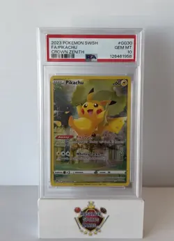 2023 POKEMON SWORD & SHIELD CROWN ZENITH #GG30 FULL ART/PIKACHU PSA 10 GEM MINT - Image 1