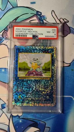 Pokemon Squirtle 2002 Legendary Collection 95/110 Reverse Holo PSA 8 Fireworks - Image 1