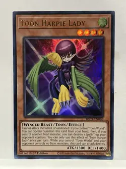 Toon Harpie Lady BLCR-EN066 Ultra Rare NM 1st Edition YuGiOh TCG - Image 1