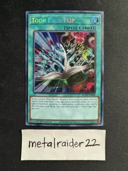 Yugioh 1x Toon Page-Flip BLCR-EN068 Secret Rare Near Mint 1st Edition - Image 1