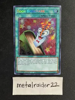 Yugioh 1x Toon Bookmark BLCR-EN067 Secret Rare Near Mint 1st Edition - Image 1