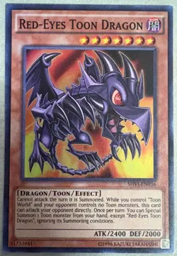 YUGIOH- Red-Eyes Toon Dragon - SHVI-EN036 - Super Rare - Unlimited Edition - Image 1