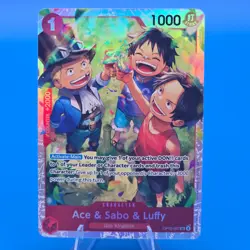 Ace & Sabo & Luffy - OP13-007 - SR - Carrying On His Will - One Piece - Image 1