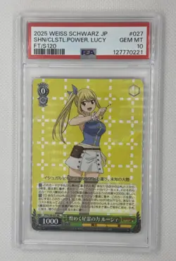 2025 WEISS SCHWARZ FAIRY TAIL 100 YEAR QUEST LUCY #027 SEC+ PSA 10 POP 4 - Image 1