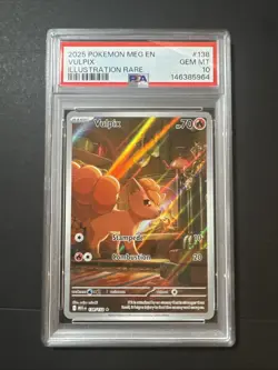 PSA 10 Vulpix #138 MEG EN Mega Evolution Illustration Rare 2025 Pokemon Gem Mint - Image 1
