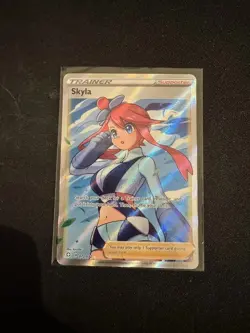 Pokemon TCG Skyla Holo Ultra Rare Full Art Card Shining Fates 072/072 Near mint - Image 1