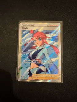 Pokemon TCG Skyla Holo Ultra Rare Full Art Card Shining Fates 072/072 Near mint - Image 2