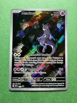 Pokemon TCG Mewtwo #52 Black Star Promo Card Scarlet & Violet 151 UPC - Image 1