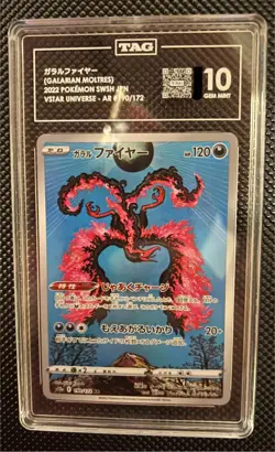 #1 TAG Gem Mint 10 Galarian Moltres Pokemon Card on Earth, verified by TAG AI - Image 1