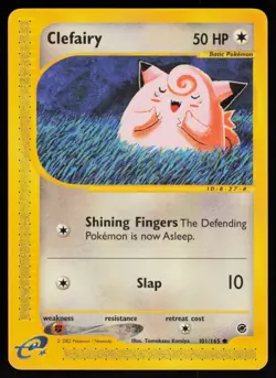 E-Reader Clefairy 101/165 Expedition Tomokazu Komiya Pokemon TCG Card - Image 1