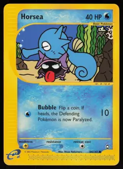 E-Reader Horsea (84) 084/147 Aquapolis Hisao Nakamura Pokemon TCG Card - Image 1