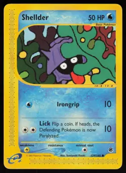 E-Reader Shellder 129/165 Expedition Sumiyoshi Kizuki Pokemon TCG Card - Image 1