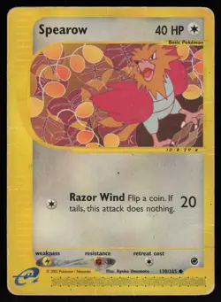 E-Reader Spearow 130/165 Expedition Kyoko Umemoto Pokemon TCG Card - Image 1