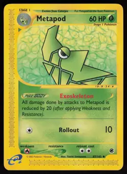 E-Reader Metapod 087/165 Expedition Yuichi Sawayama Pokemon TCG Card - Image 1