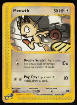 E-Reader Meowth 121/165 Expedition Hironobu Yoshida Pokemon TCG Card - Image 1