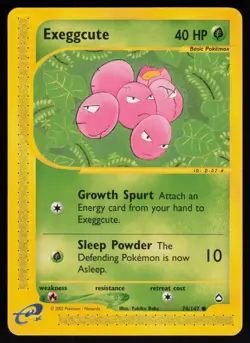 E-Reader Exeggcute (76) 076/147 Aquapolis Yukiko Baba Pokemon TCG Card - Image 1