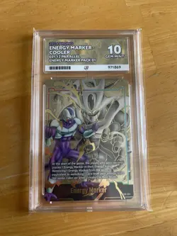 Dragon Ball Gold Energy Marker E01-12 Cooler Ace Graded 10 Promo Card Pop 1 Eng - Image 3