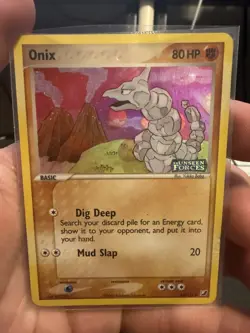 Pokemon Trading Card Game 2005 Unseen Forces 65/115 Onix Reverse Holo - Image 1