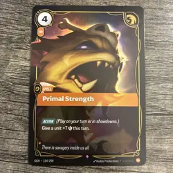Riftbound Gnar Card Primal strength Origins 154/298 League Of Legends English - Image 1