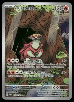 Pokemon Cards Turtonator 146/142 Stellar Crown Illustration Rare NM *2 - Image 1