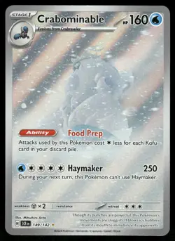 Pokemon Cards Crabominable 149/142 Stellar Crown Illustration Rare NM *2 - Image 1