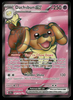 Pokemon Cards Dachsbun ex 160/142 Stellar Crown Ultra Rare NM - Image 1