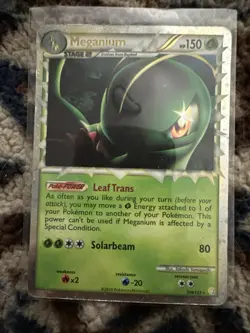 Pokemon TCG Meganium Prime HeartGold SoulSilver Holo Card 109/123 - Image 3