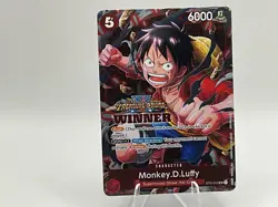 One Piece Monkey.D.Luffy Treasure Cruise Winner Card ST01-012 SR Promo - Image 1