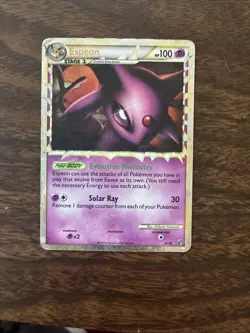 Pokemon TCG Undaunted Espeon Prime Holo Rare Card 81/90 (Heavily Played) - Image 1