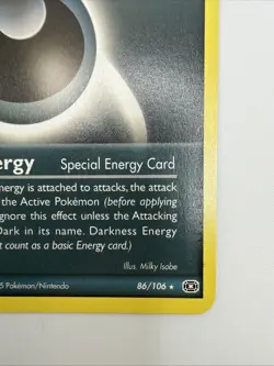 Darkness Energy 86/106 EX Emerald Regular Rare Pokemon Card - Image 5