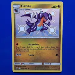 Gabite SHINY HOLO RARE card SV39/SV94 Sun & Moon Hidden Fates 2019 Pokemon TCG - Image 1