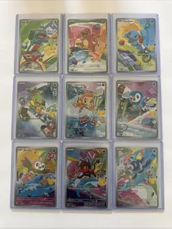 Pokemon 2026 First Partner Illustration Collection Series 1 Promo Set (9 Cards) - Image 1