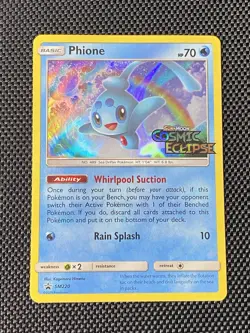 Pokemon - Phione - (Prerelease) SM220 Sun and Moon Holo Stamped LP/NM - Image 1