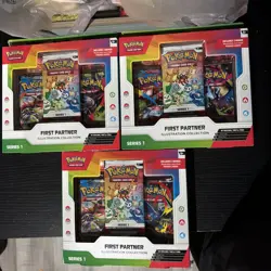 Lot Of 3!!!! Pokemon TCG First Partner Illustration Collection box sealed X 3 - Image 1